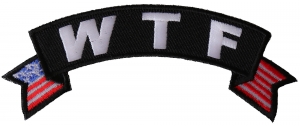 WTF Small Flag Rocker Patch WTF Small Flag Rocker Patch