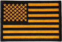 Yellow Black American Flag Patch | Embroidered Patches Yellow Black American Flag Patch | Embroidered Patches