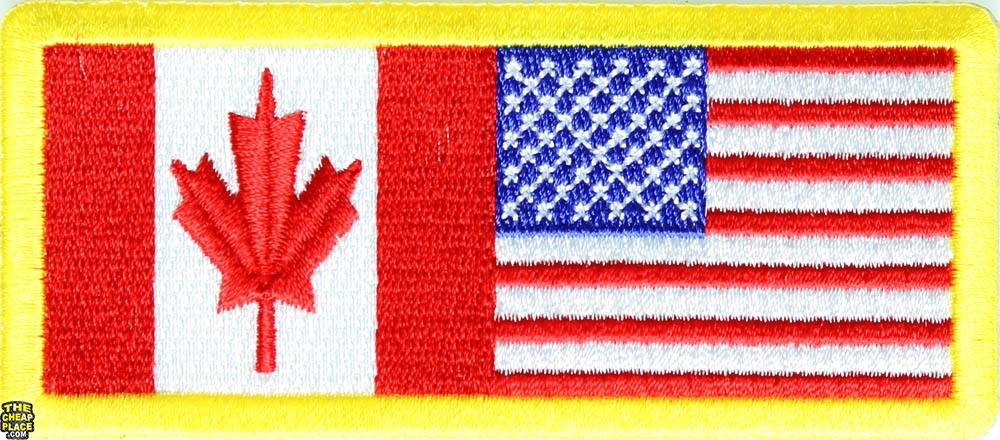 Bandiera Canada Color Patch Toppa Militare Ricamata Rettangolare Con Velcro