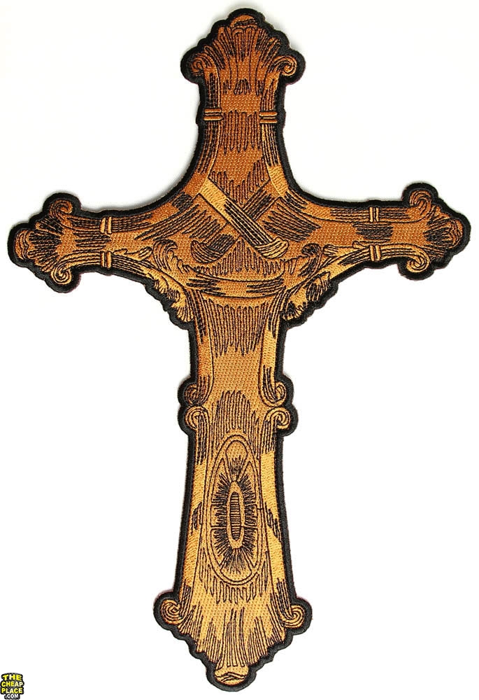 Christian Cross Patch Large Embroidered Patches