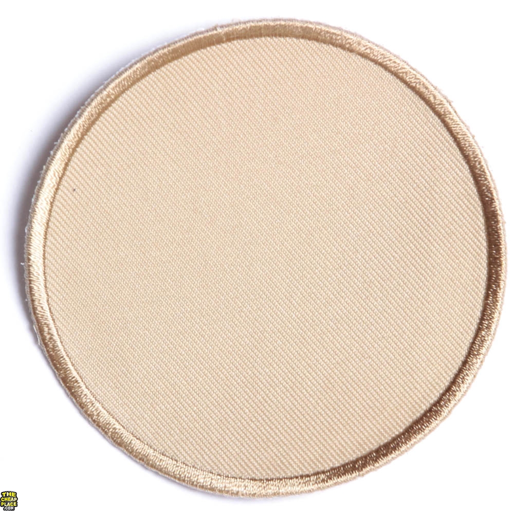 Tan 3 Inch Round Blank Patch Embroidered Patches