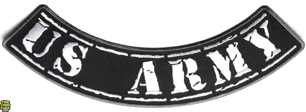 US Army Large Lower Rocker Patch | US Army Military Veteran Patches