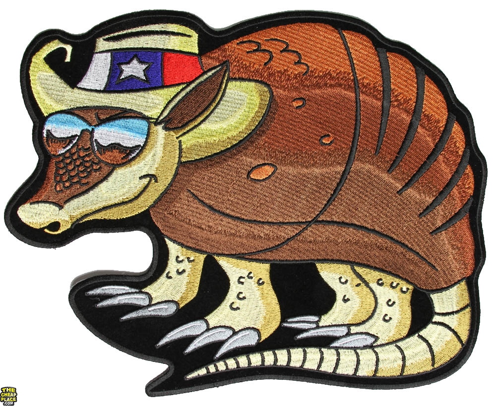 Texas Hat Armadillo Large Back Patch Texas Pride Patches TheCheapPlace