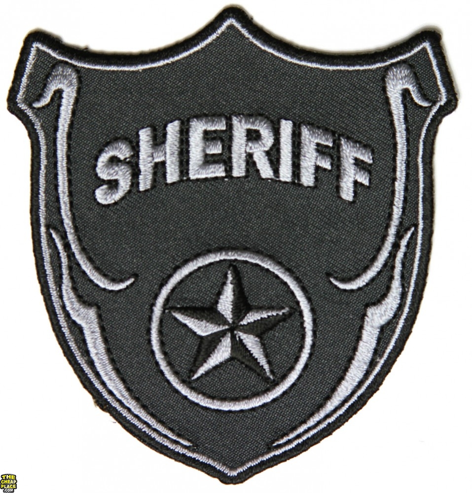 Sheriff Patch In Silver And Gray