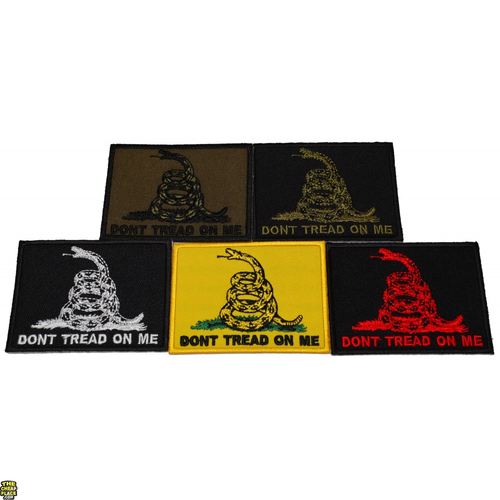 Don't Tread On Me Patches Set Of 5 Colors Small Embroidered Gadsden ...