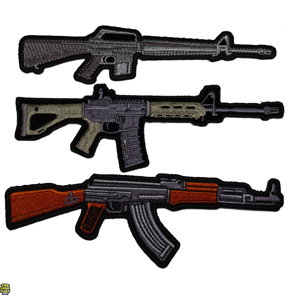 Set of 3 Machine Gun Patches TheCheapPlace