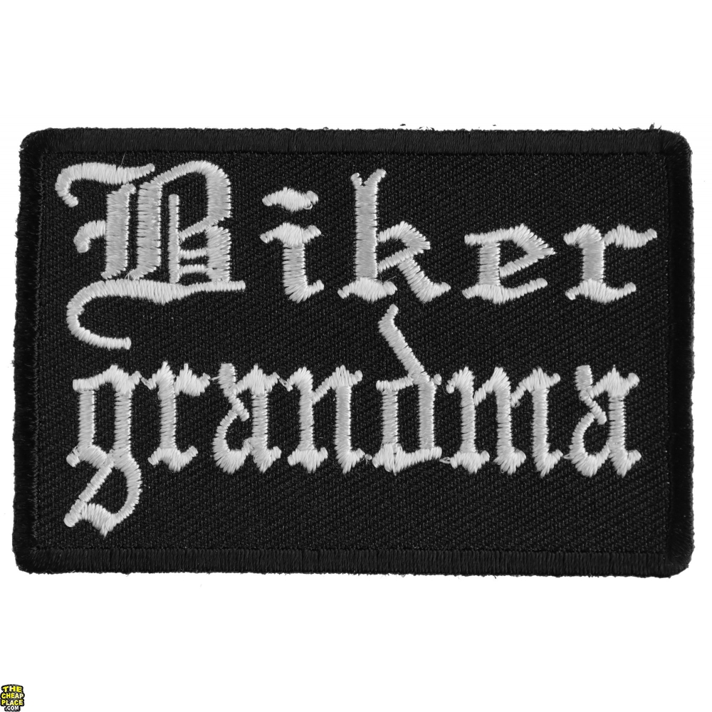 Biker Grandma Patch In Old English | Biker Patches -TheCheapPlace