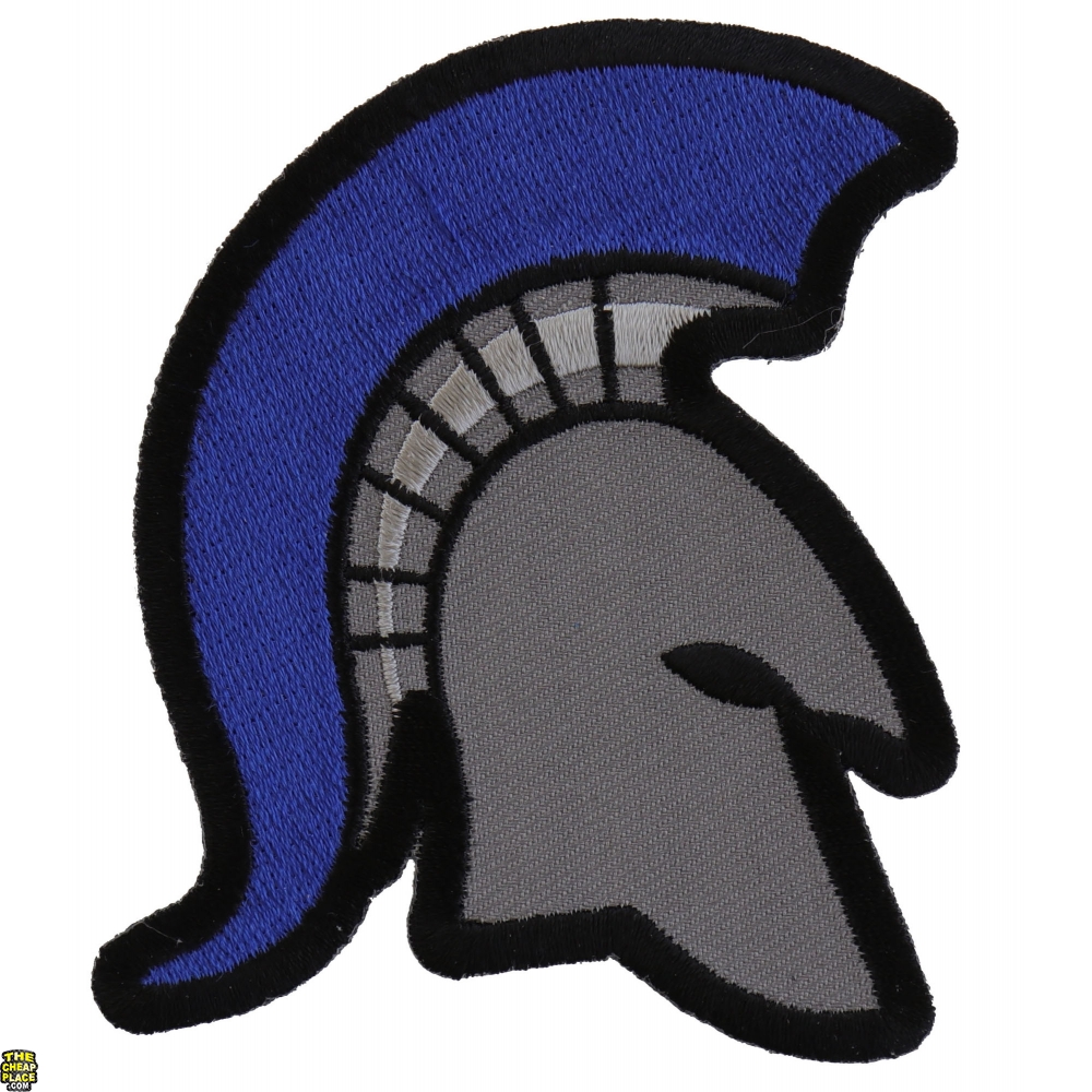 Spartan Helmet Blue Mohawk Police Patch | Police Patches -TheCheapPlace