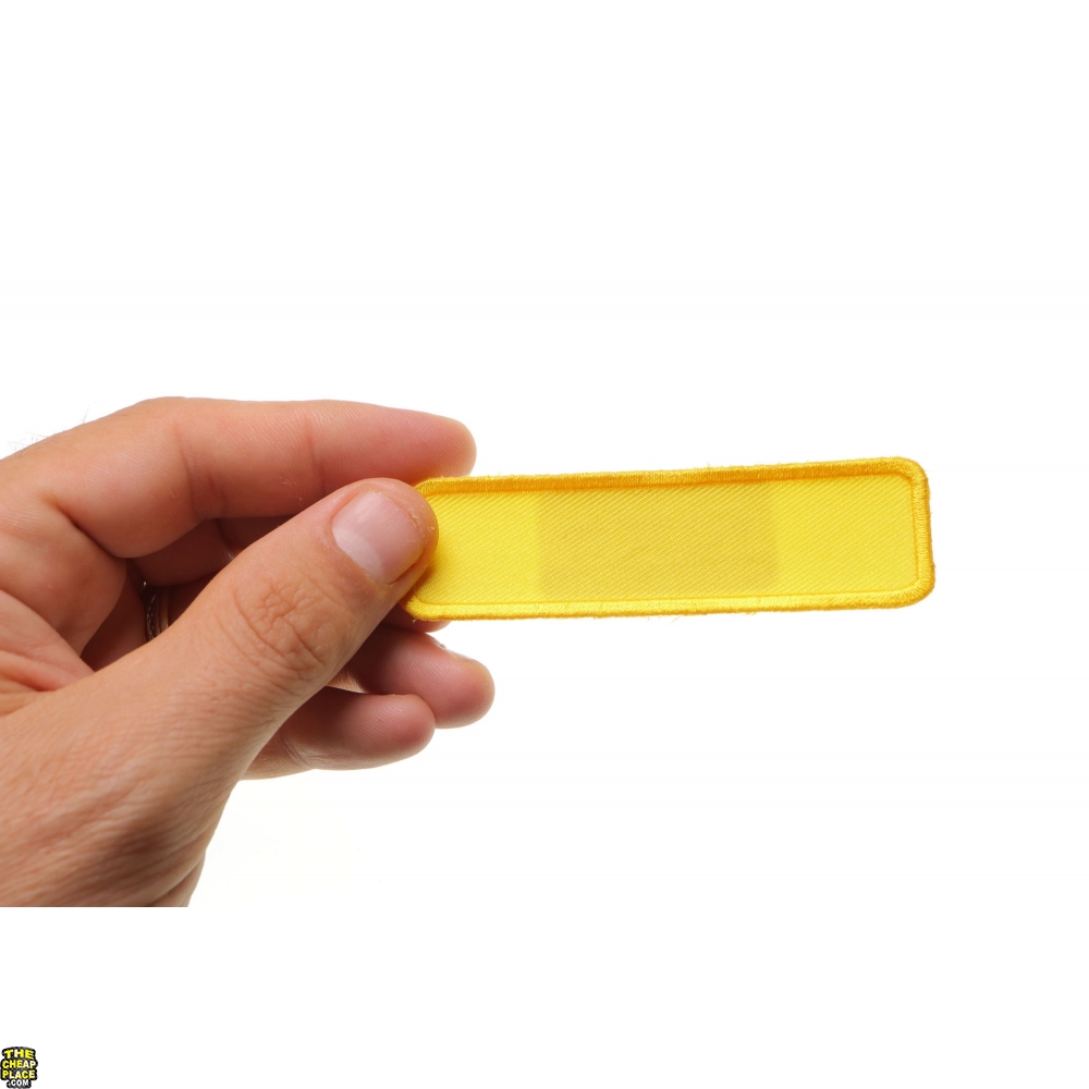Yellow Name Tag Blank Patch Embroidered Patches