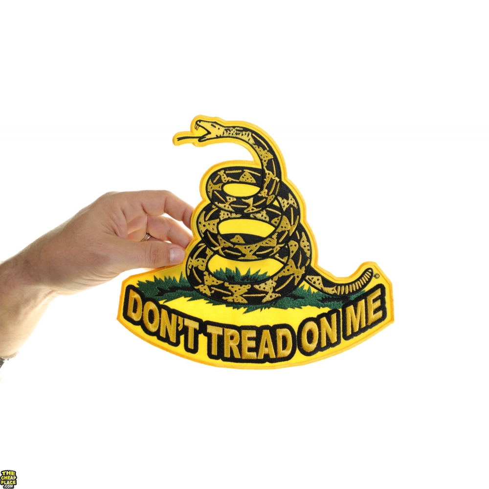 Don't Tread On Me, Yellow Gadsden Snake, Large Back Patch | Don't Tread ...