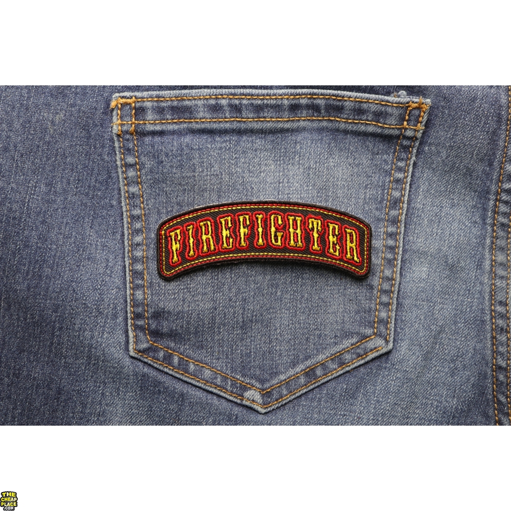 Firefighter Rocker Small Patch | Fire Fighter Patches -TheCheapPlace