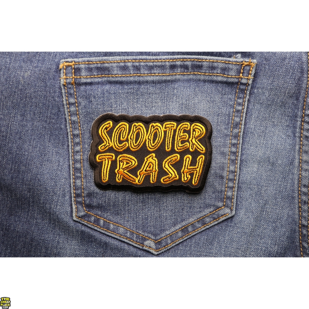 Scooter Trash Patch Biker Patches TheCheapPlace