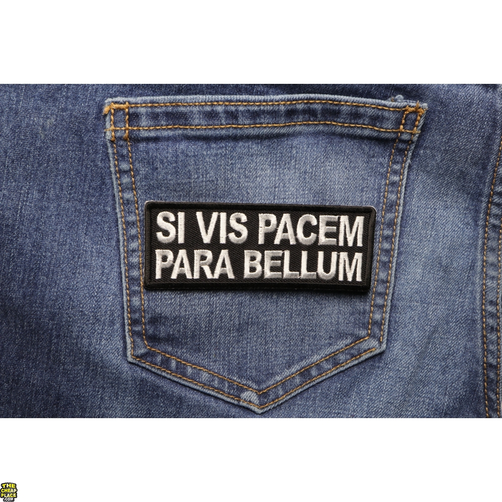 Si Vis Pacem, Para Bellum Punisher Geborduurde Bruine Patch Met Klittenband