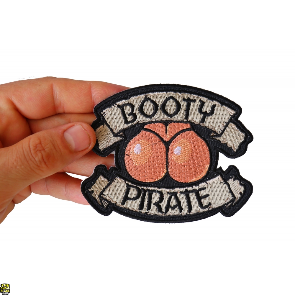 Booty Pirate Novelty Iron on Patch TheCheapPlace