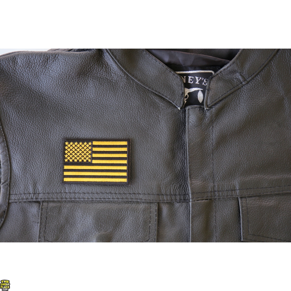 US American Flag Patch (LOAM) Large 5 X 3 - Hook and Loop (Velcro
