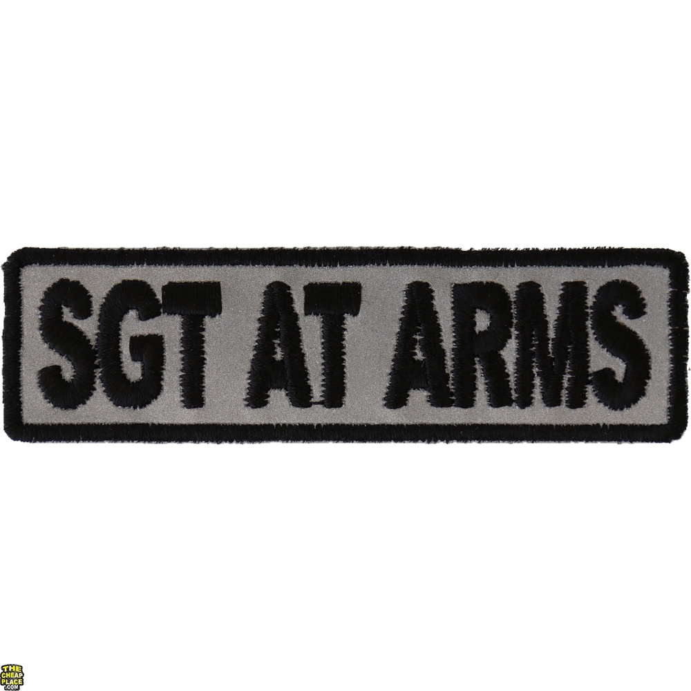 Sgt At Arms Patch 3.5 Inch Reflective Ranks Titles Nicknames