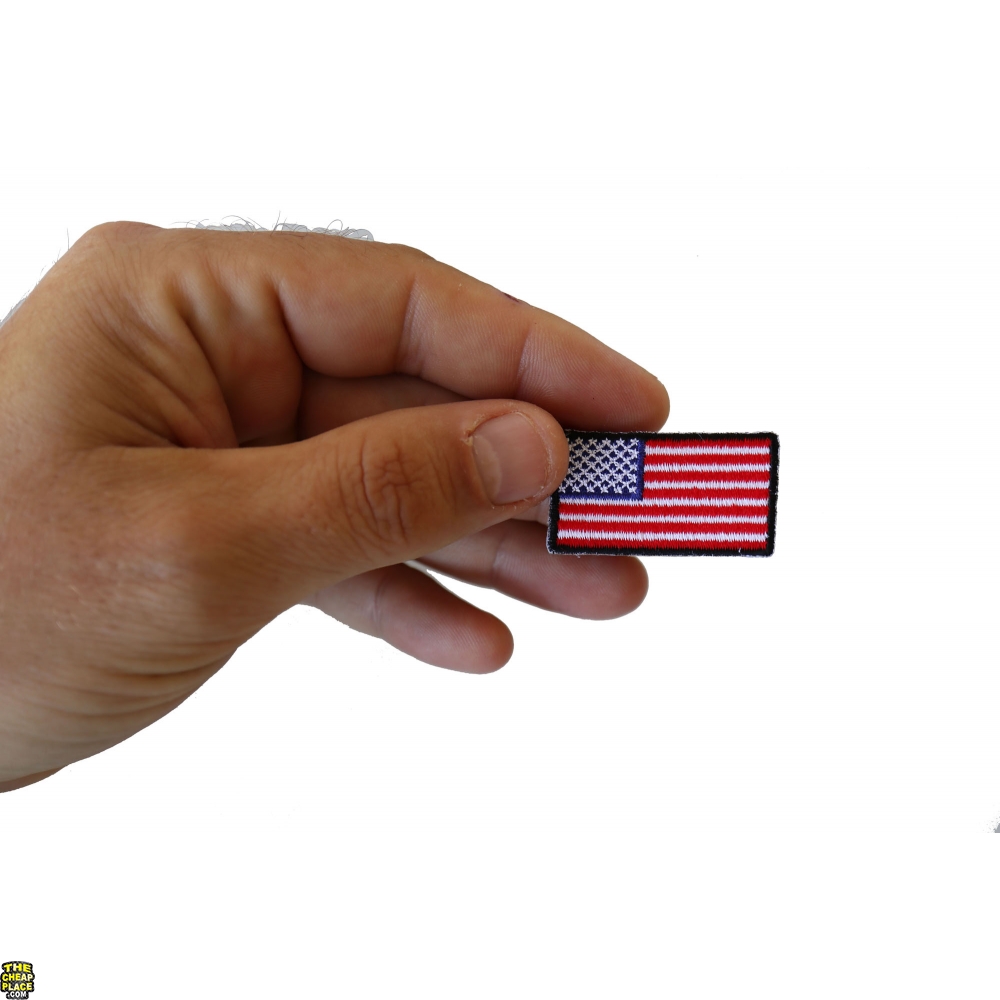 Embroidered american flag iron on patch near me