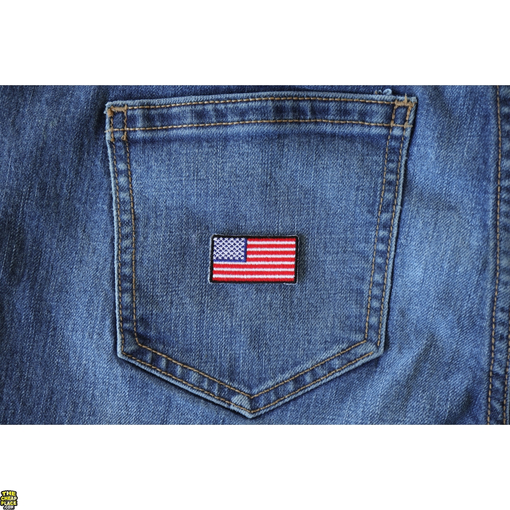 Embroidered American Flag Iron On Patch Near Me Designs