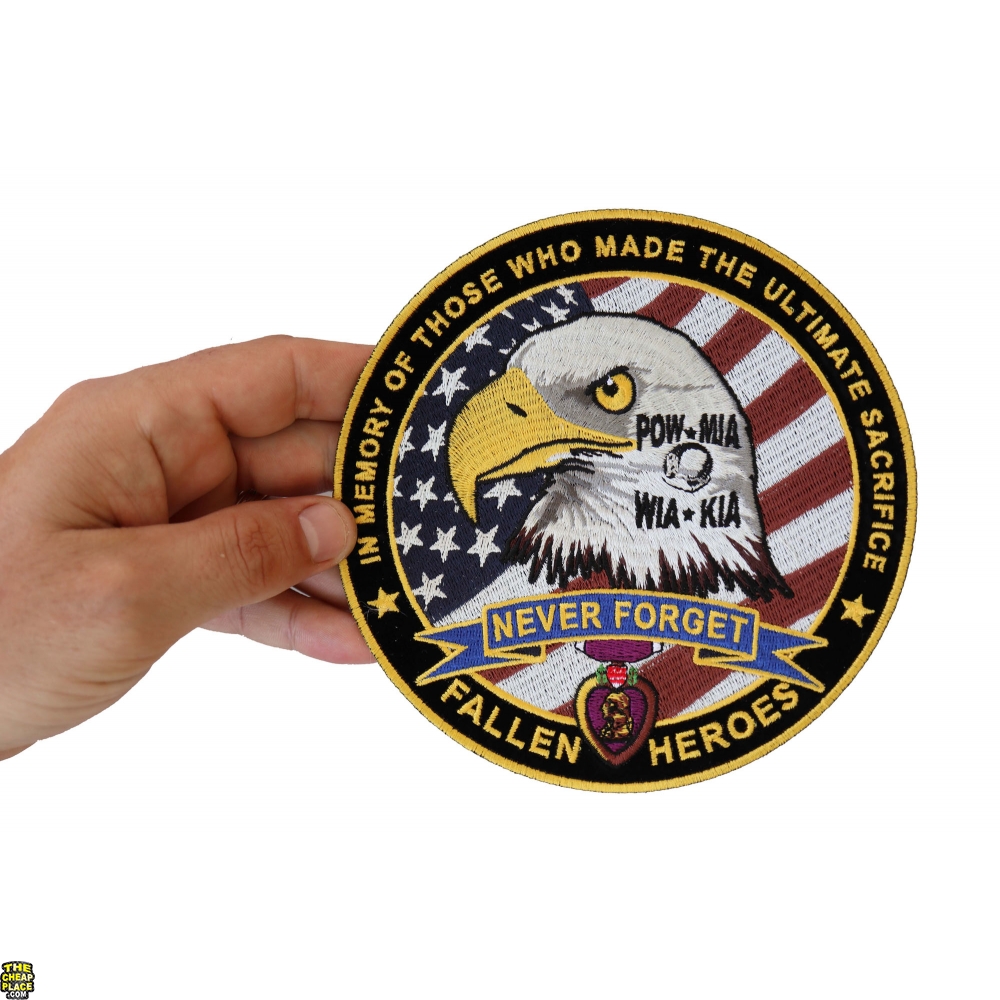 Fallen Heroes POW MIA WIA KIA Memorial Patch - TheCheapPlace