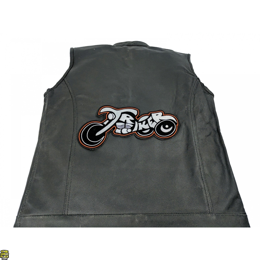 Triker Large Back Patch In White Black