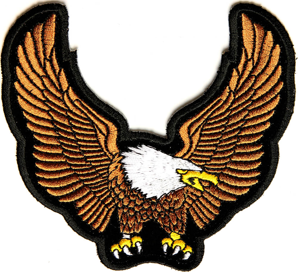 Brown Upwing Eagle Small Patch Eagle Patches TheCheapPlace