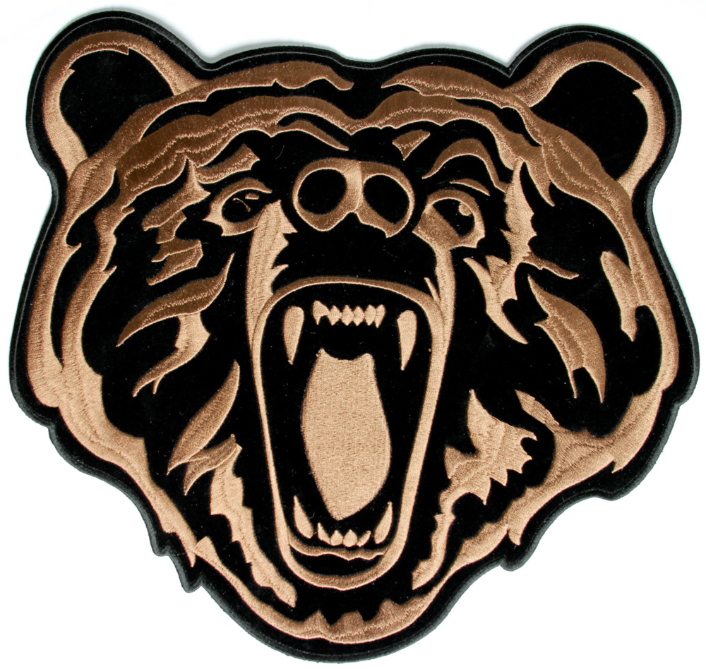 Brown Bear Large Back Patch | Wild Animal Patches -TheCheapPlace