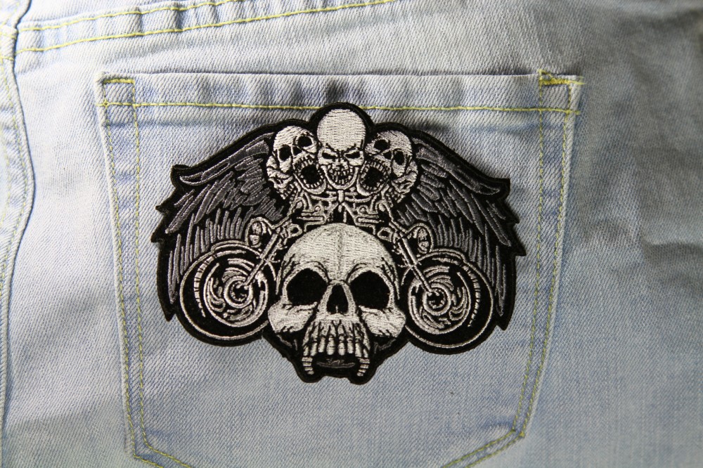 Motorcycle Skulls Small Biker PATCH Skull Patches TheCheapPlace