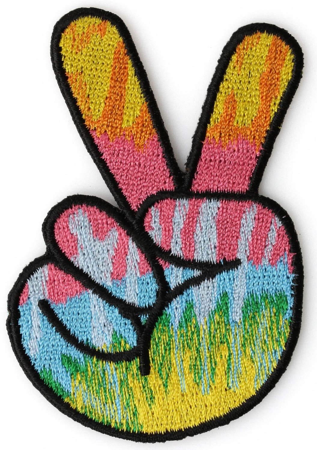 Colorful peace fingers hand sign iron on patch  peace patches Colorful peace fingers hand sign iron on patch  peace patches
