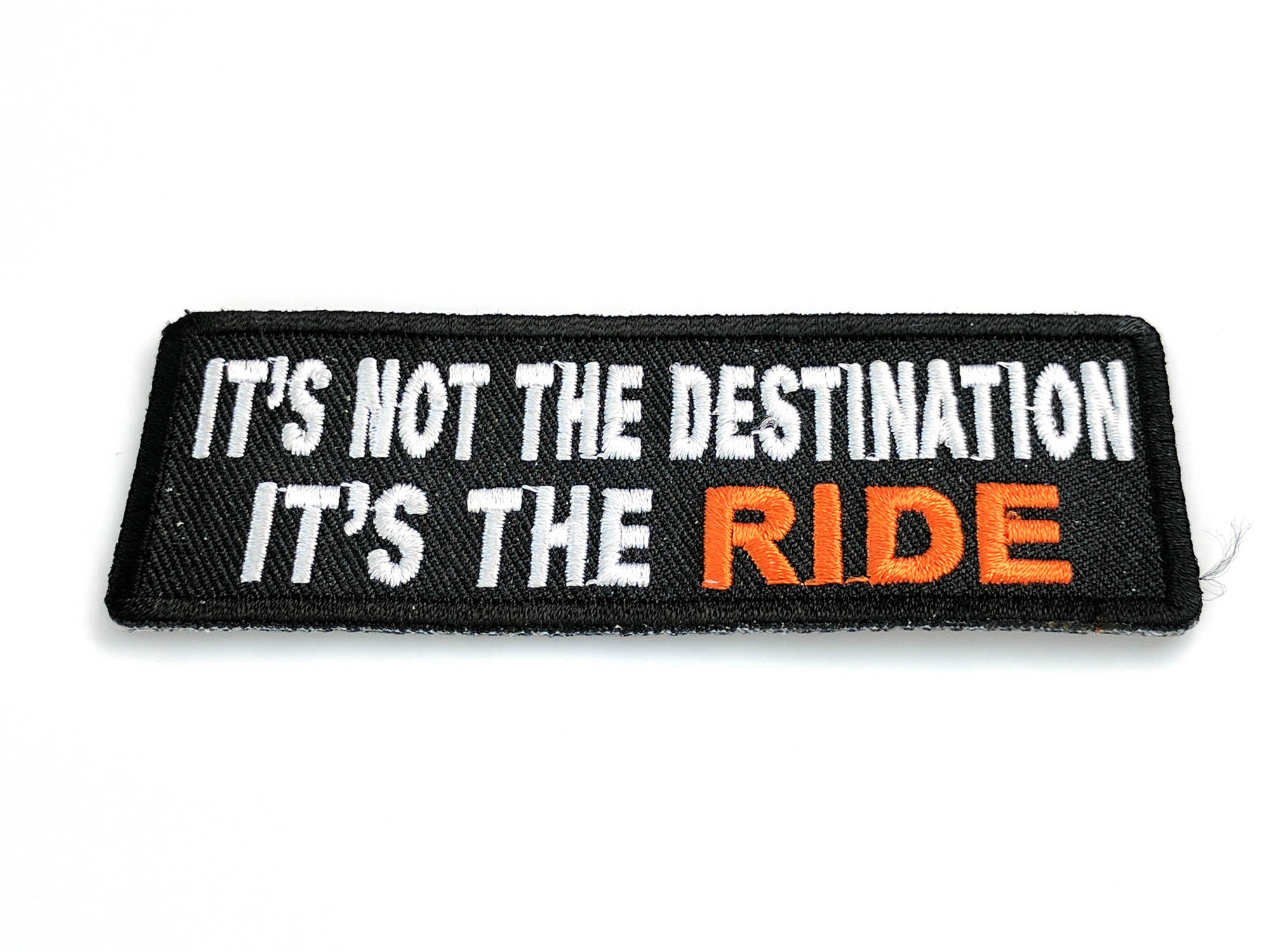 thumbnail image 2 of It's Not The Destination It's The Ride Patch – Embroidered Iron-On Applique For Bikers, DIY, Jackets, And More 2 of 5