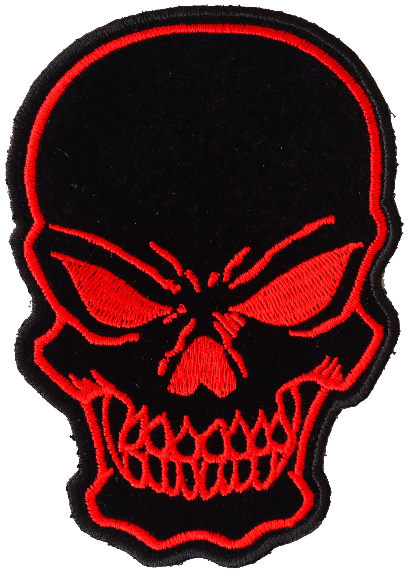 Red Skull Patch, Biker Skull Patches by Ivamis Patches