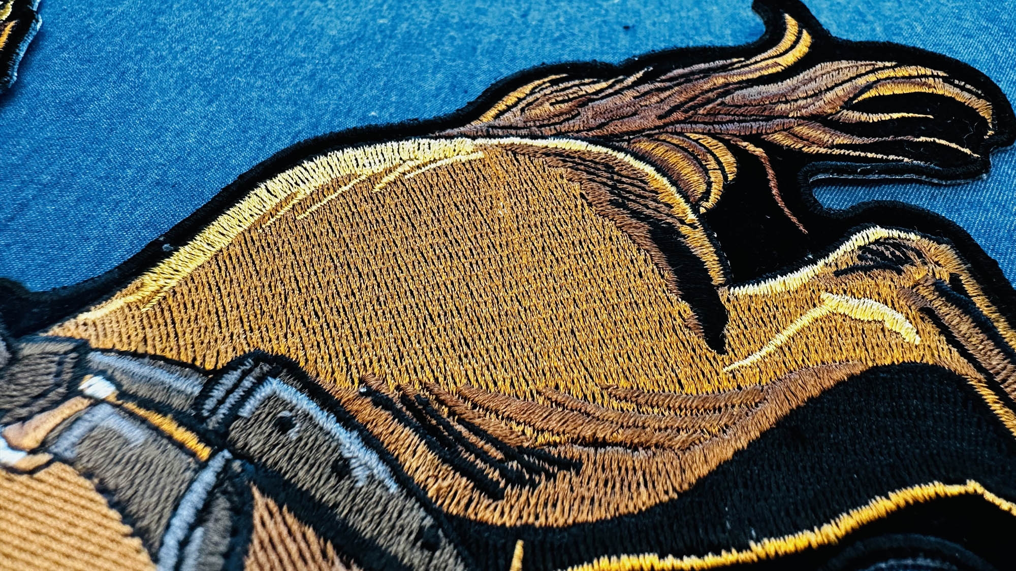 Steed Patch Cowboy on Horse Patch, Large Animal Patches for Jackets by Ivamis Patches