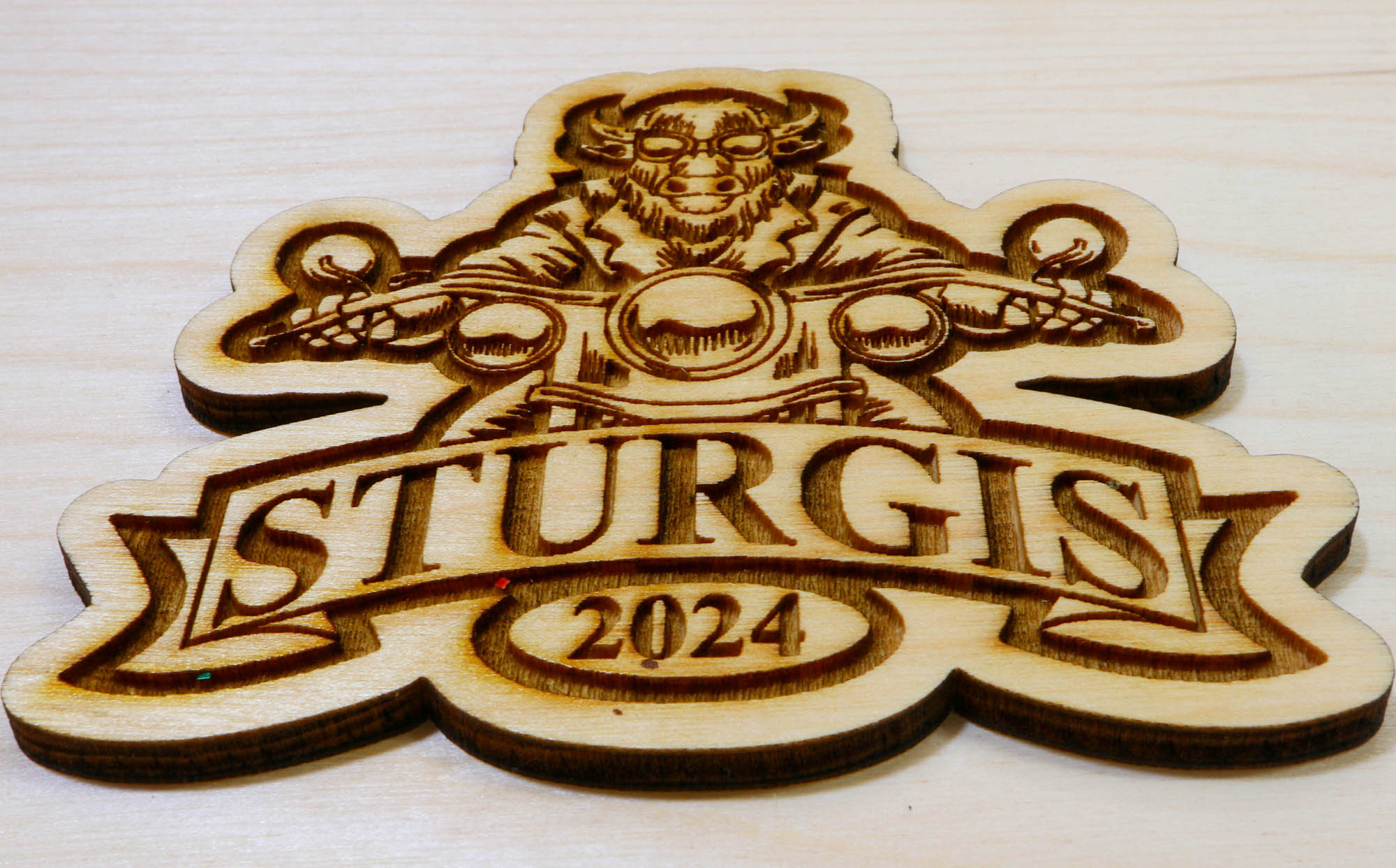 Sturgis 2024 Small Wood Decor by Ivamis Patches