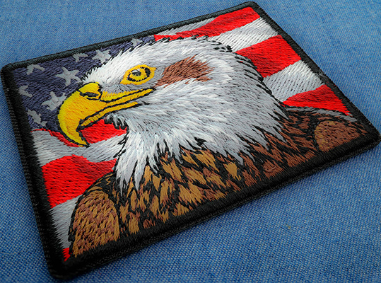 Custom embroidered patriot eagle patch