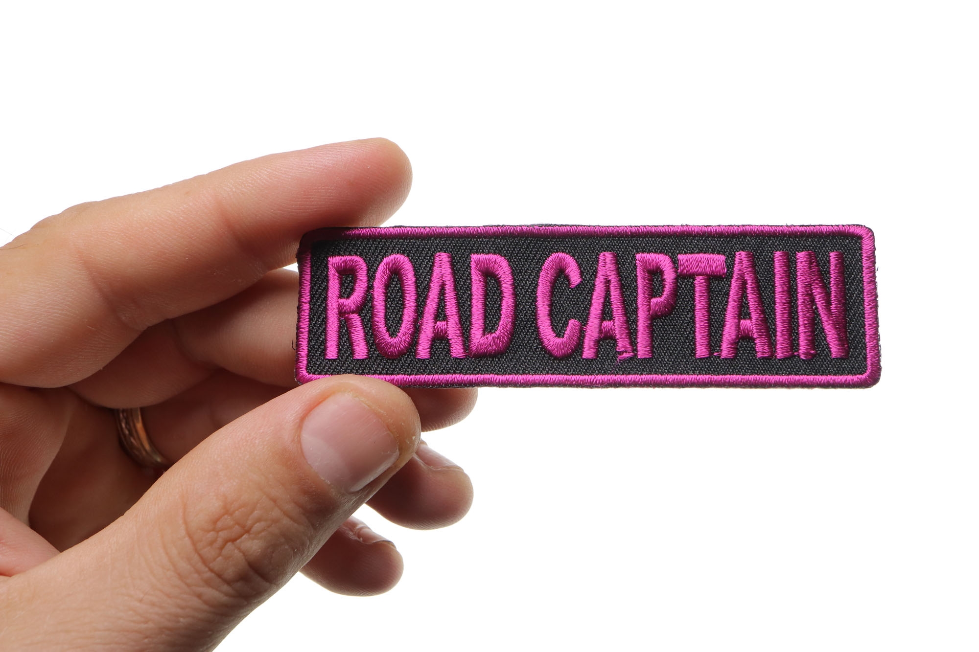 Road Captain Patch Black Pink - Motorcycle Club Rank Patches by Ivamis Patches
