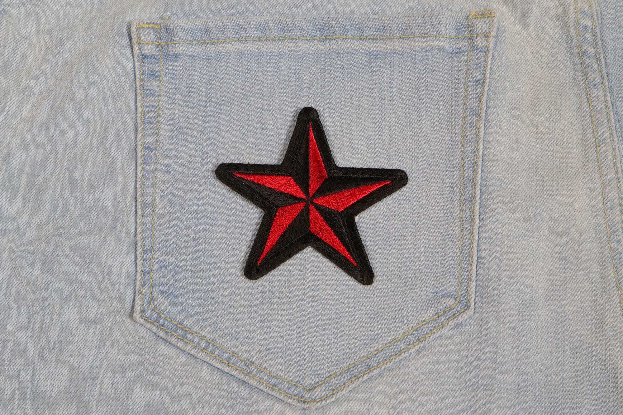 Red Black Star Patch | Novelty Patches -TheCheapPlace