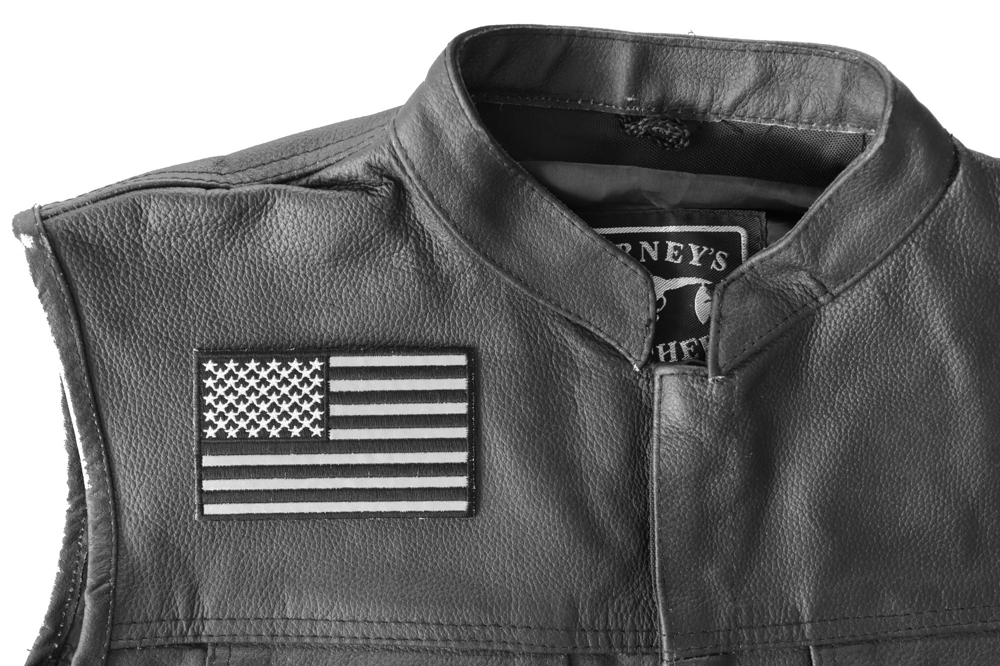 Reflective American Flag Embroidered Patch – 4 Inch, Iron-On, Rocker Style