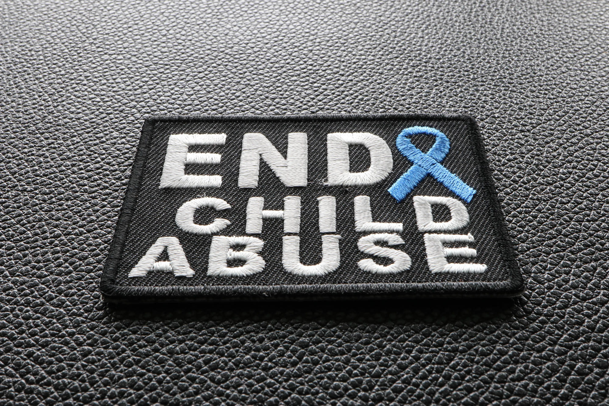 End Child Abuse Blue Ribbon Patch | Embroidered Patches by Ivamis Patches