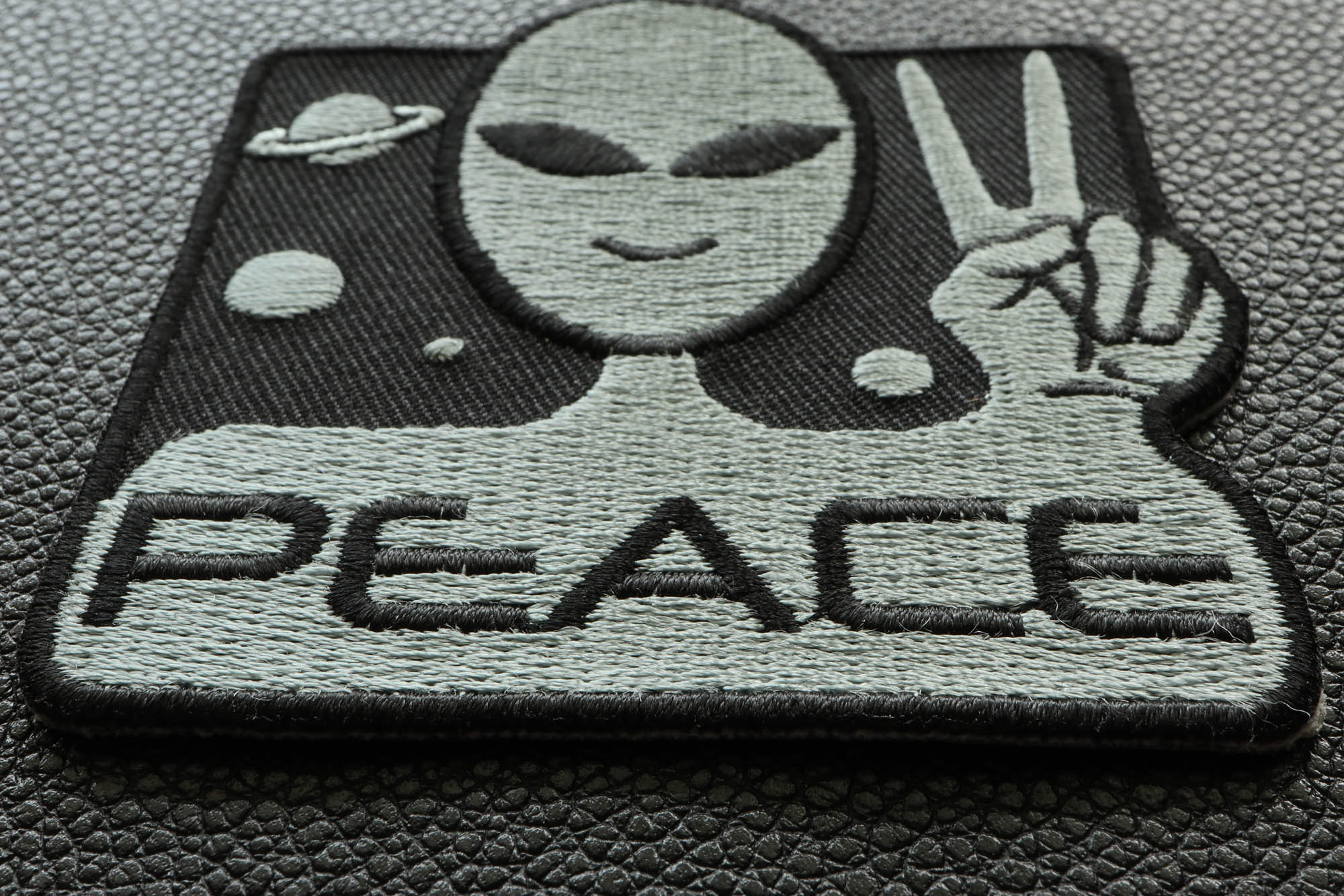 Peace Alien Fun Patch | Embroidered Patches by Ivamis Patches