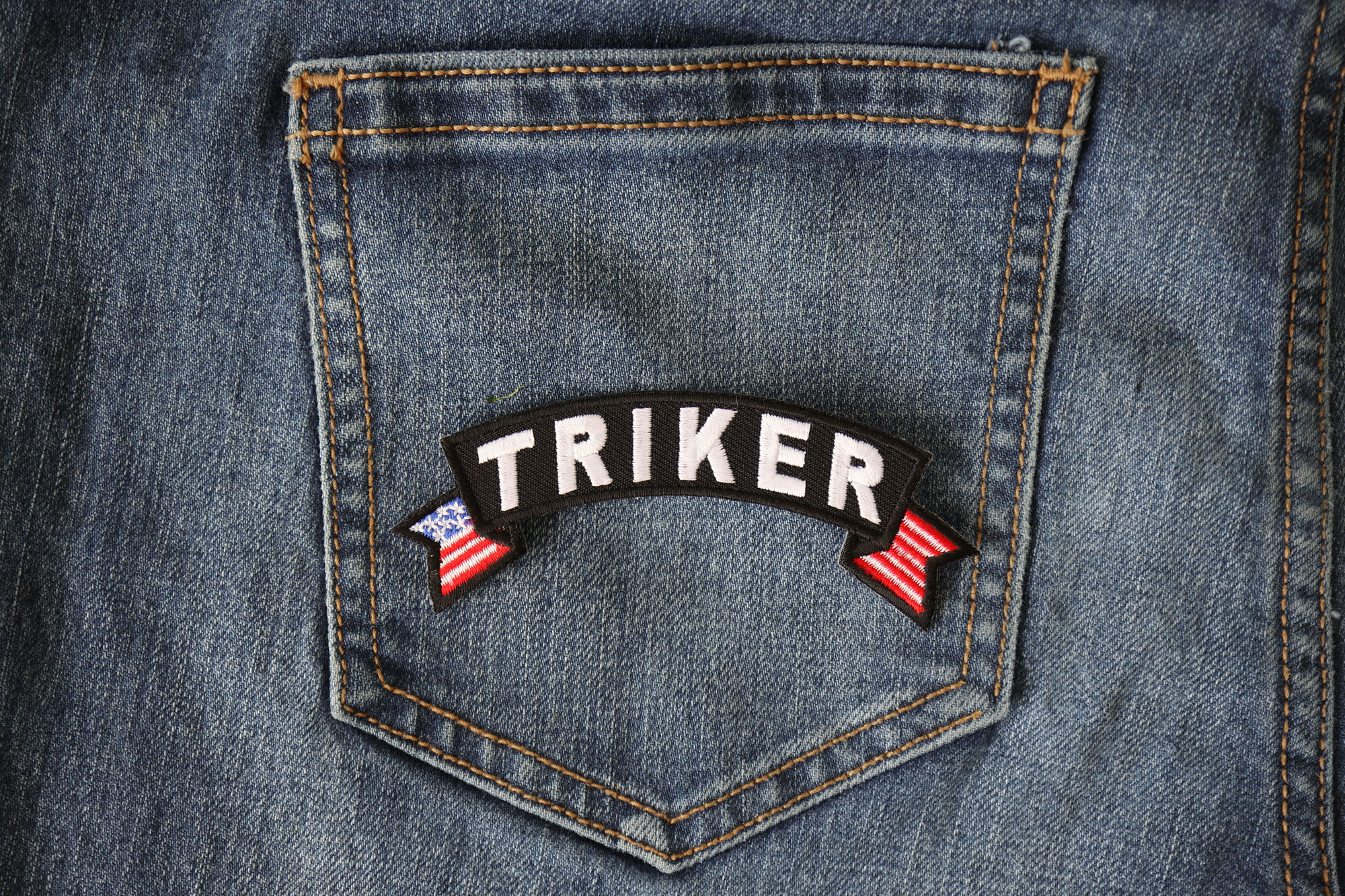 Triker Small Flag Rocker Biker Patch - TheCheapPlace