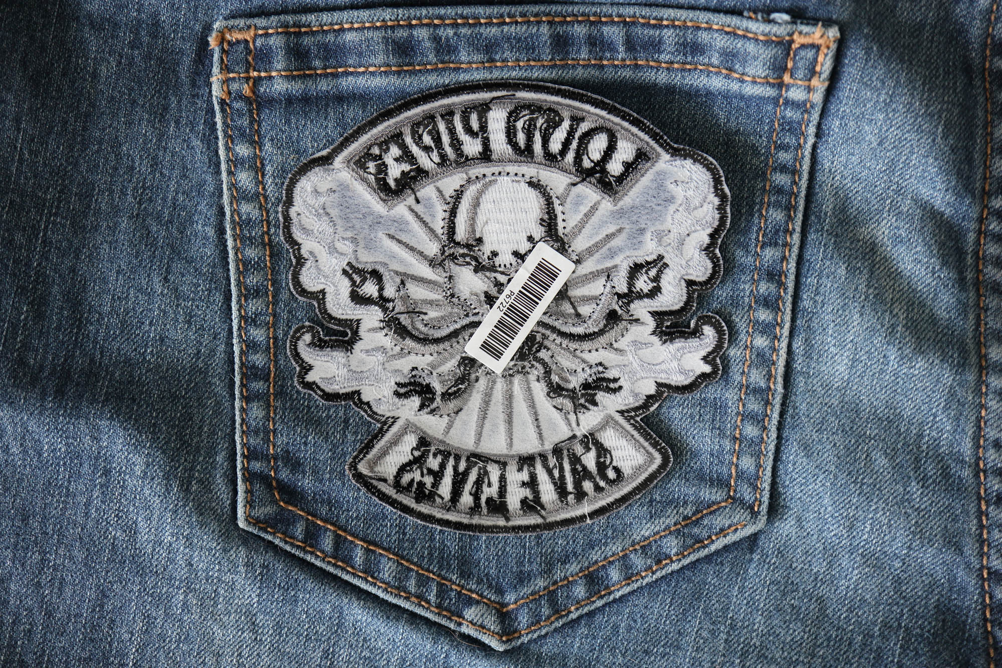 Loud Pipes Save Lives Skull Biker Patch - TheCheapPlace