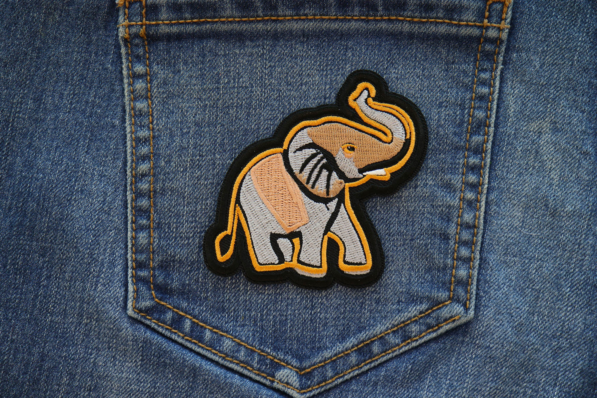 thumbnail interactive-video image 1 of Alabama Crimson Tide Elephant Patch – 3.25" Heat Seal Backing 1 of 5