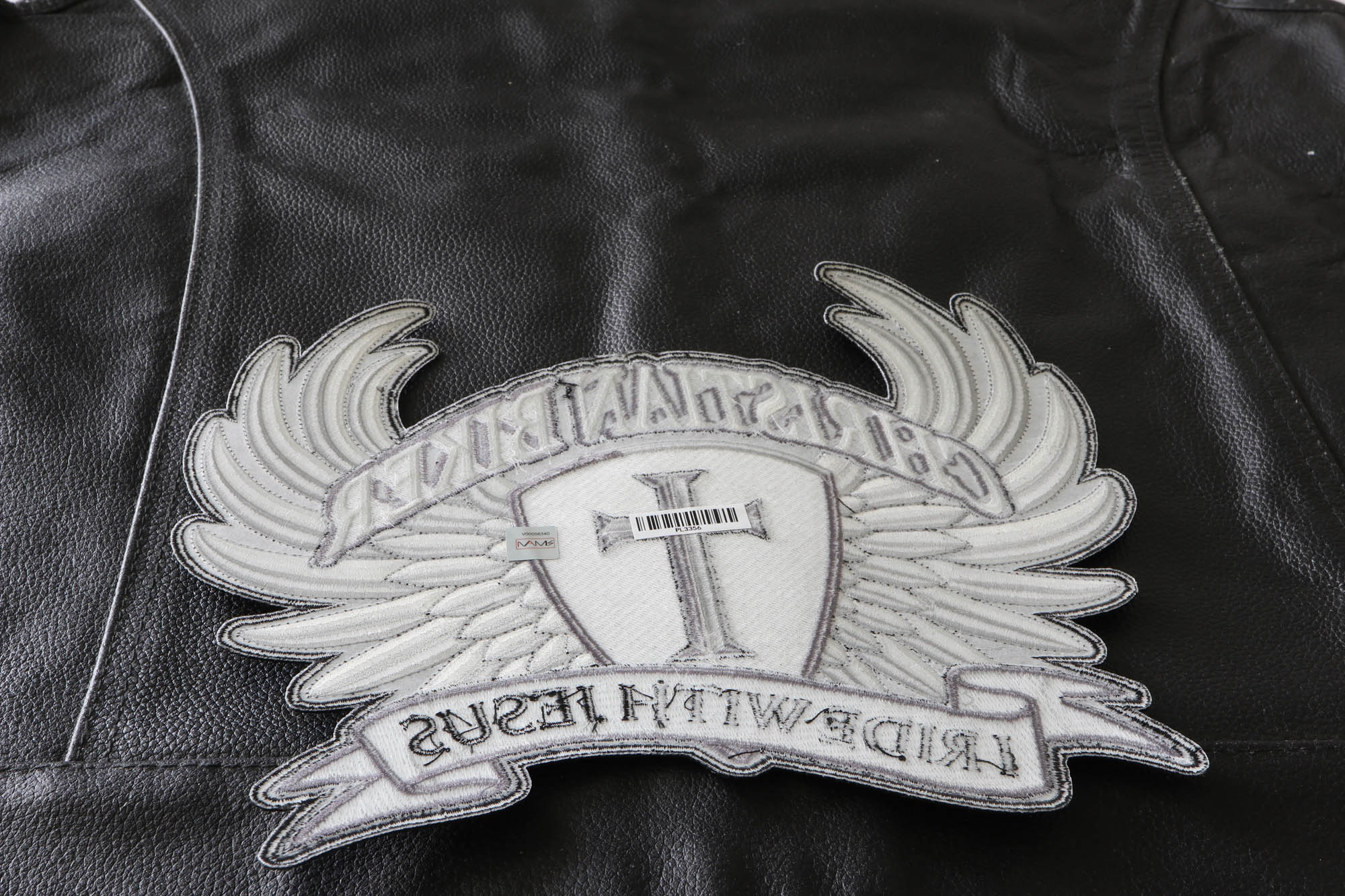 Christian Biker, I Ride With Jesus, Large Back Patch Christian