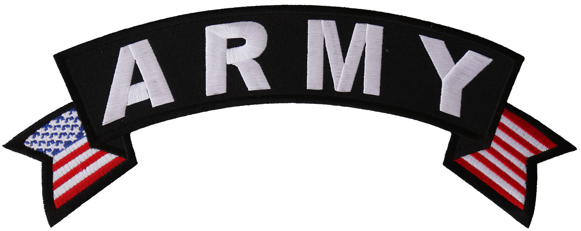 Army Patch, US Flag Large Rocker Patch by Ivamis Patches