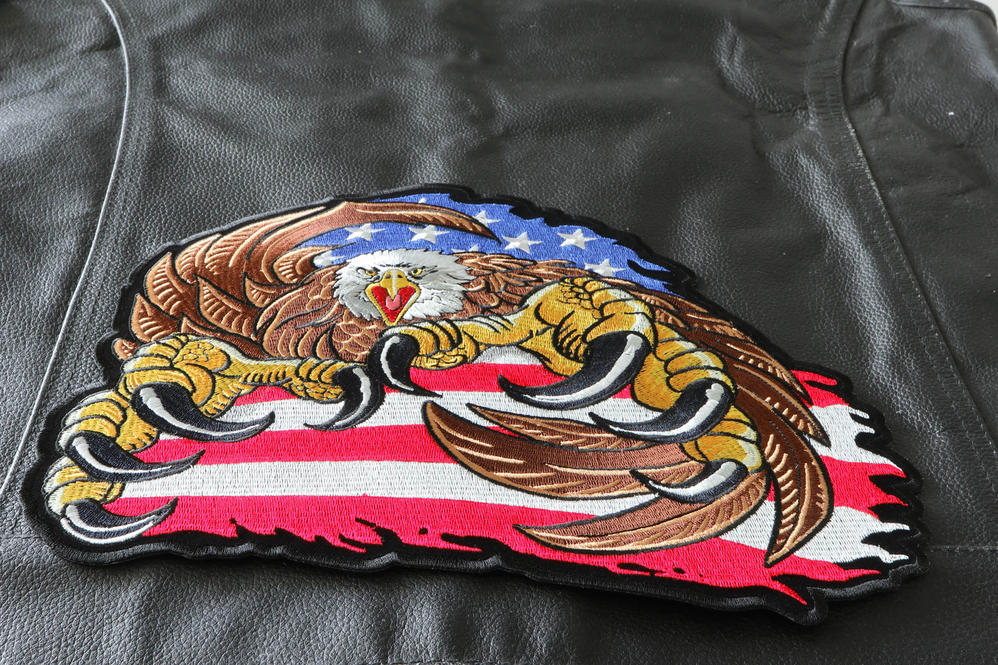 Big Claws Eagle Large Embroidered Patriotic Iron on Patch - TheCheapPlace