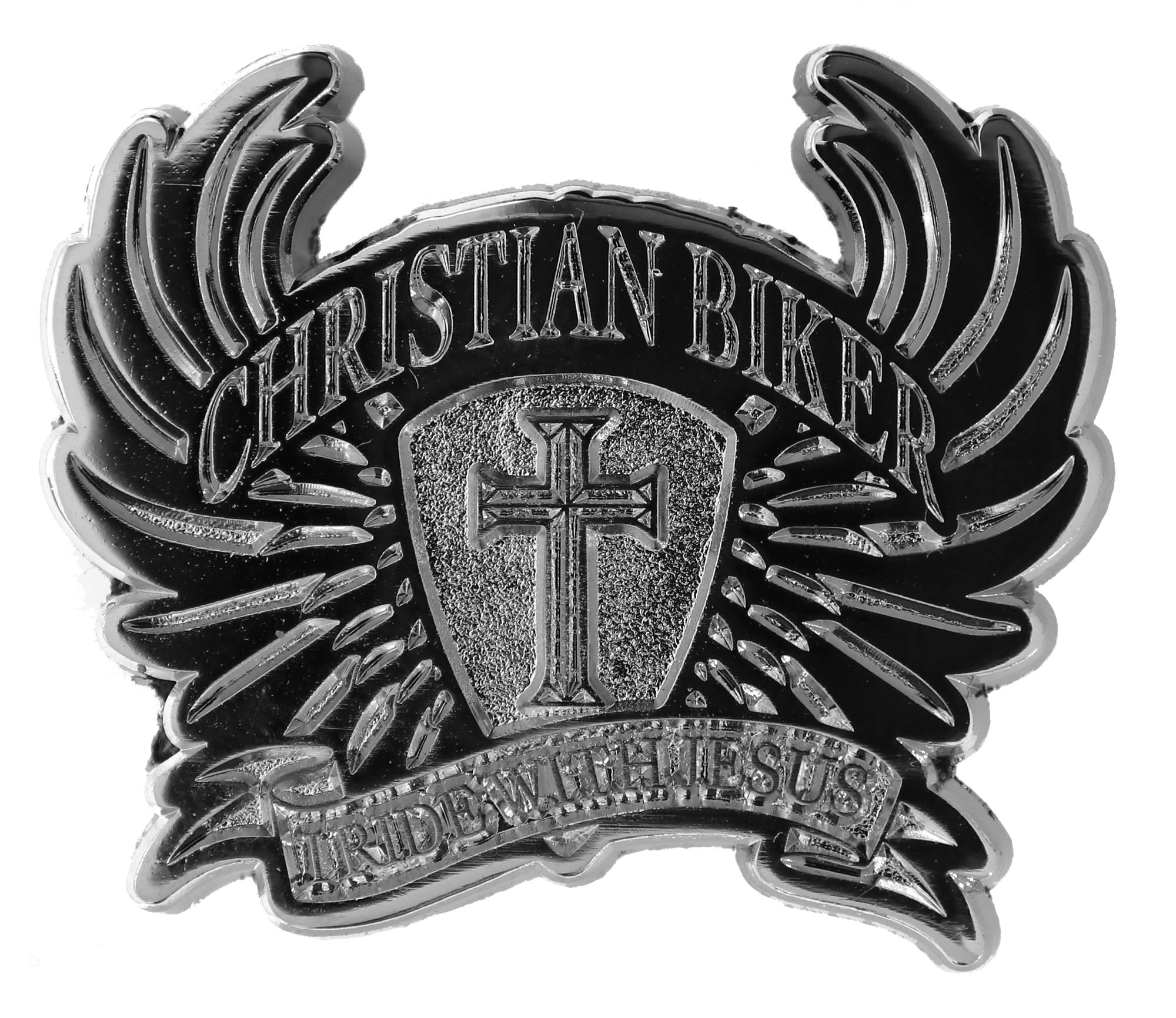 Christian Biker Pin by Ivamis Patches