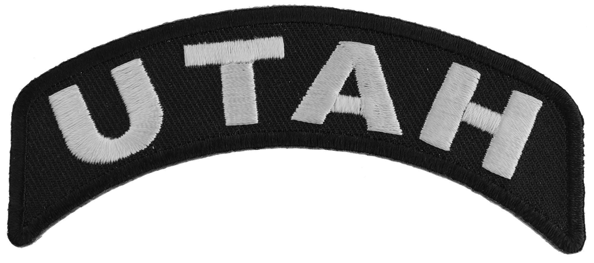 Utah State Embroidered Small Iron On Rocker Patch by Ivamis Patches