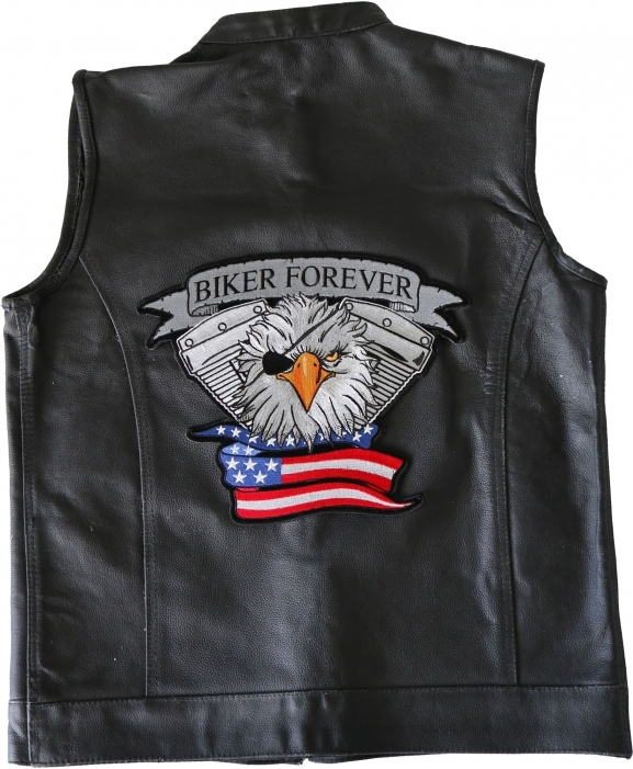 Biker Forever Eagle Large Back Patch Biker Forever Eagle Large Back Patch