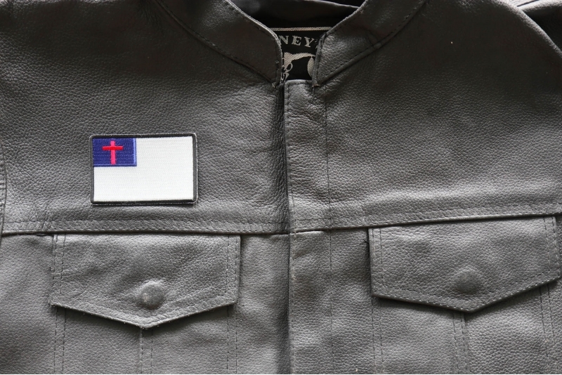 Christian Flag Patch with Black Borders Christian Flag Patch with Black Borders
