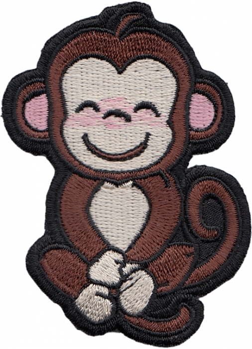 Cute Monkey Iron-On Patch