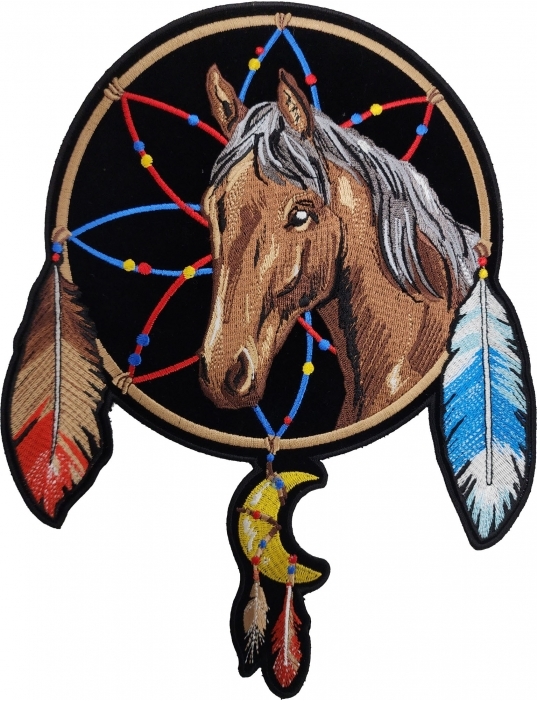Horse in Dreamcatcher Large Patch for Jackets